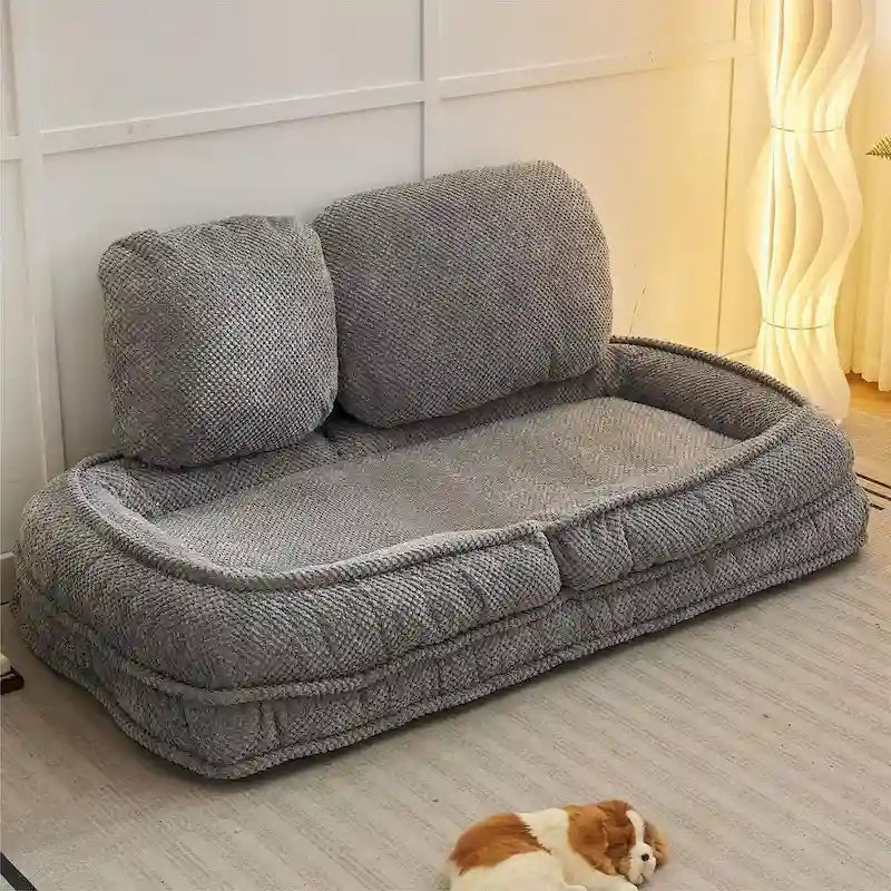 Wandelbarer Flip-Sessel, Bodensessel, Klappsofa mit 5-fach verstellbarer Rückenlehne