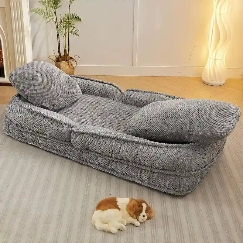 Wandelbarer Flip-Sessel, Bodensessel, Klappsofa mit 5-fach verstellbarer Rückenlehne