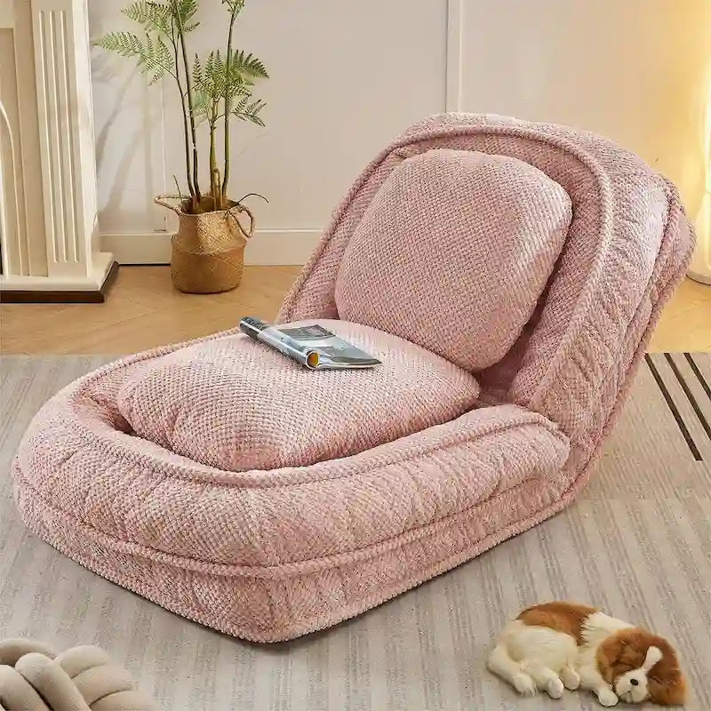 Wandelbarer Flip-Sessel, Bodensessel, Klappsofa mit 5-fach verstellbarer Rückenlehne