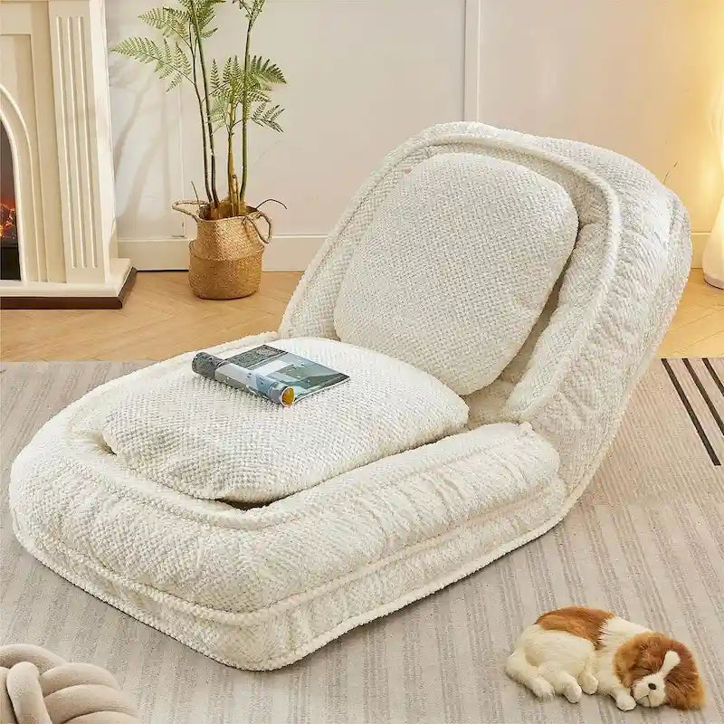 Wandelbarer Flip-Sessel, Bodensessel, Klappsofa mit 5-fach verstellbarer Rückenlehne