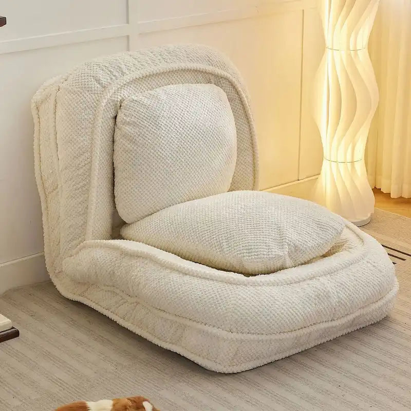 Wandelbarer Flip-Sessel, Bodensessel, Klappsofa mit 5-fach verstellbarer Rückenlehne