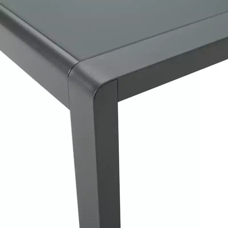 GDFStudio Mason Outdoor Aluminum 4 Seater Chat Set with Cushions, Gray and Dark Gray