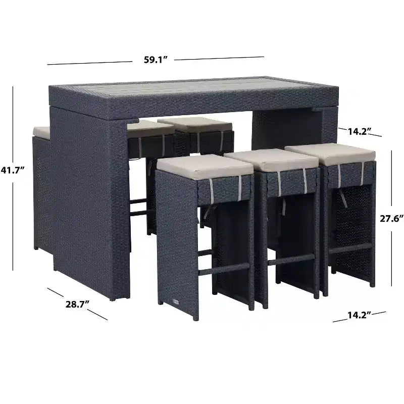 Sanders Bar Set - Indoor/Outdoor - PAT2502 - Safavieh