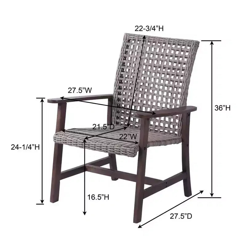 Jiallo Vineyard Collection Conversation set Armchair, Loveseat, End Table and Coffee Table