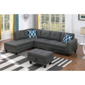 98" breites Sofa mit Ottomane, linke Armlehne, Recamiere