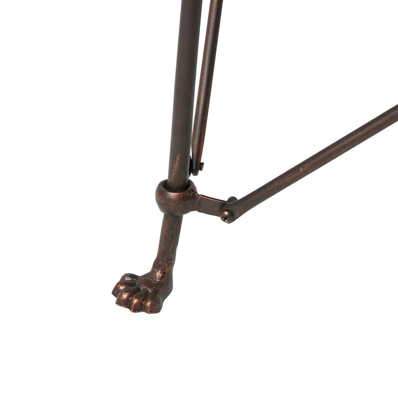 Runder Metallbeistelltisch mit Klauenfüßen