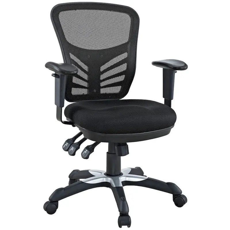 Ergonomischer Bürostuhl mit Netzrückenlehne und verstellbaren Armlehnen