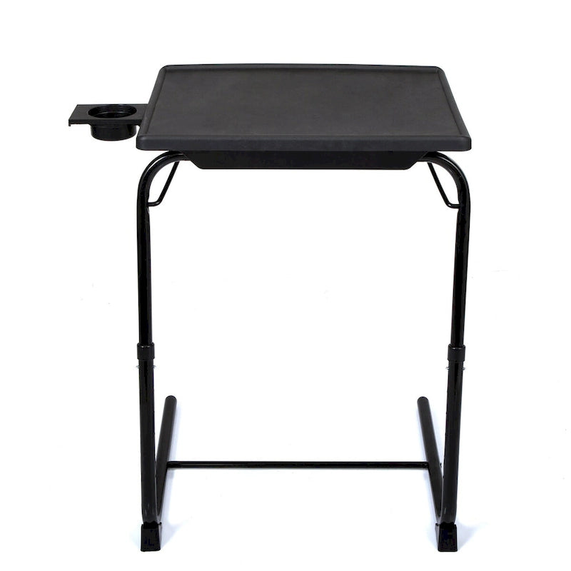 Klappbarer TV-Tablett-Laptoptisch mit Höhenverstellung und Becherhalter