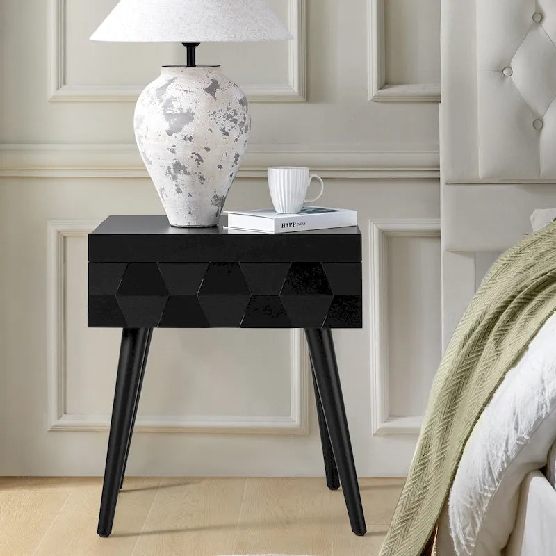 Mid-Century Modern Beistelltisch mit Ladestation