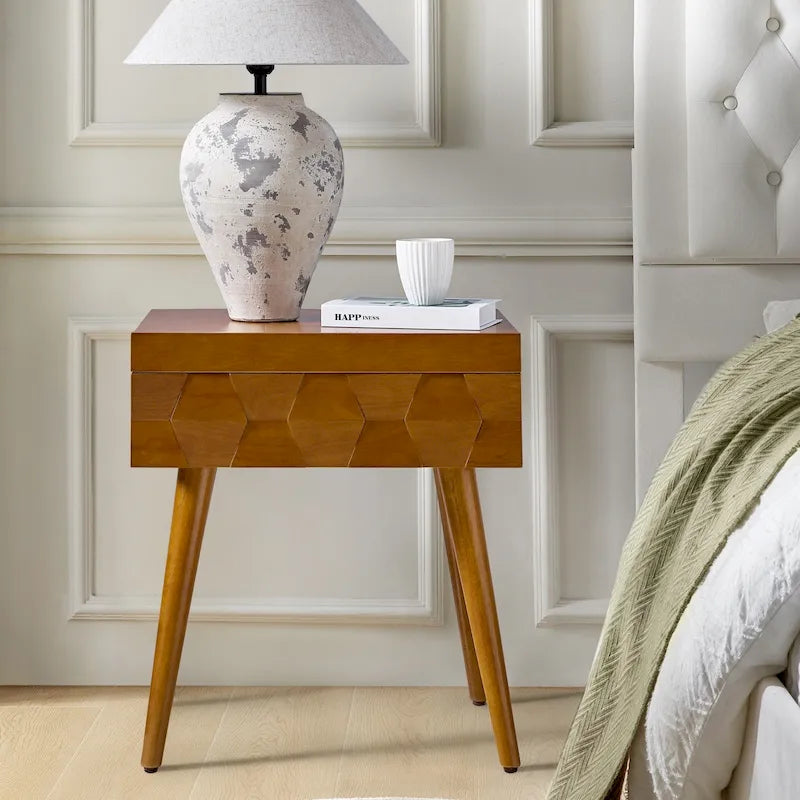 Mid-Century Modern Beistelltisch mit Ladestation