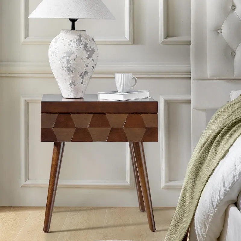 Mid-Century Modern Beistelltisch mit Ladestation