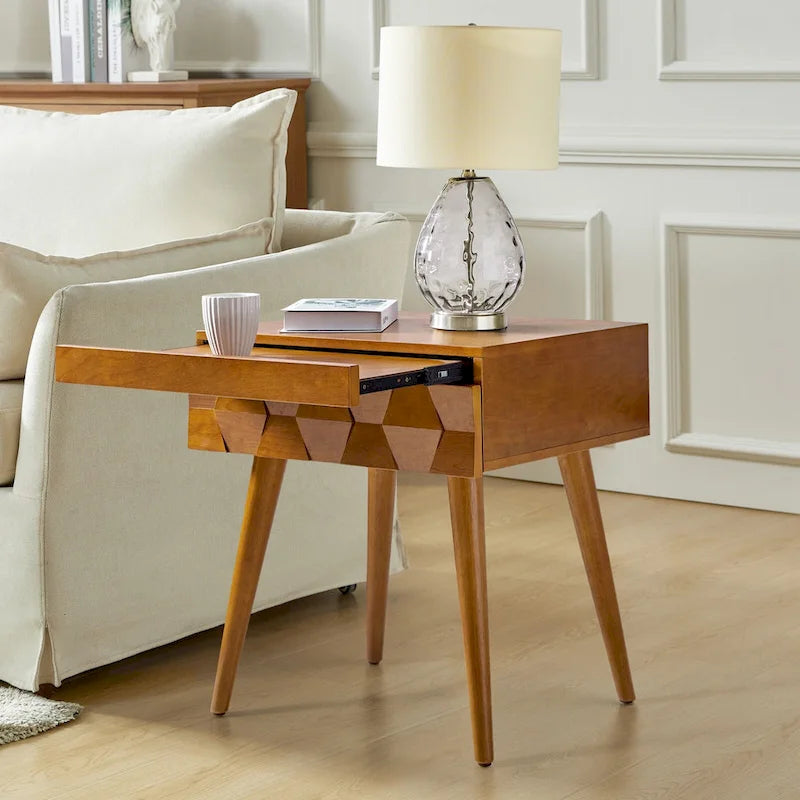 Mid-Century Modern Beistelltisch mit Ladestation