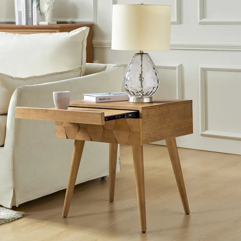 Mid-Century Modern Beistelltisch mit Ladestation