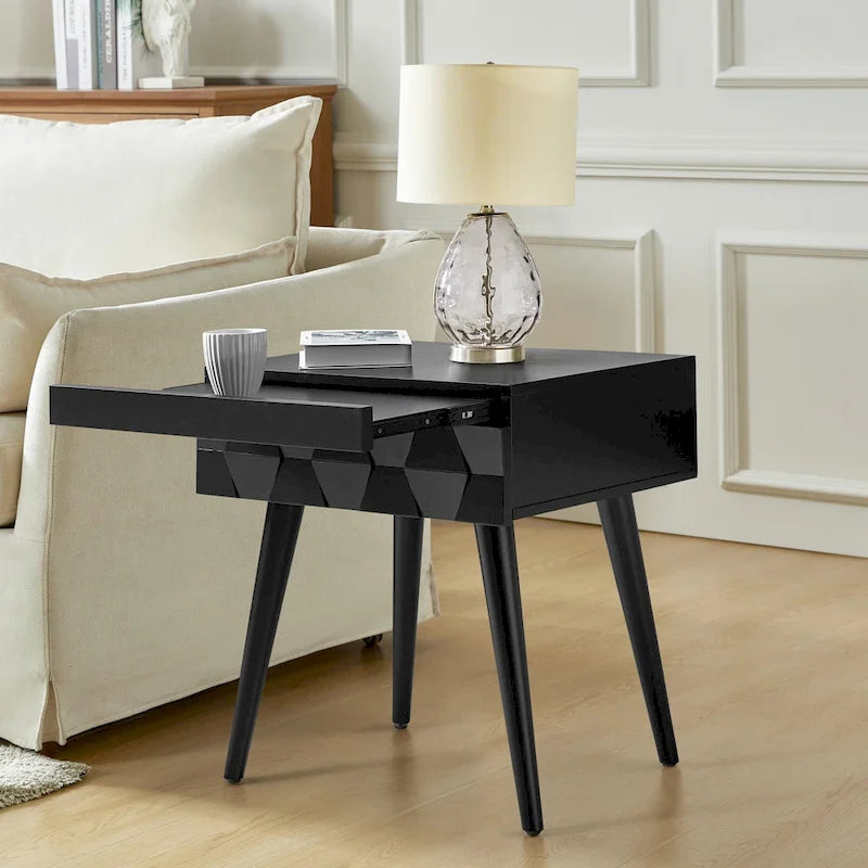 Mid-Century Modern Beistelltisch mit Ladestation
