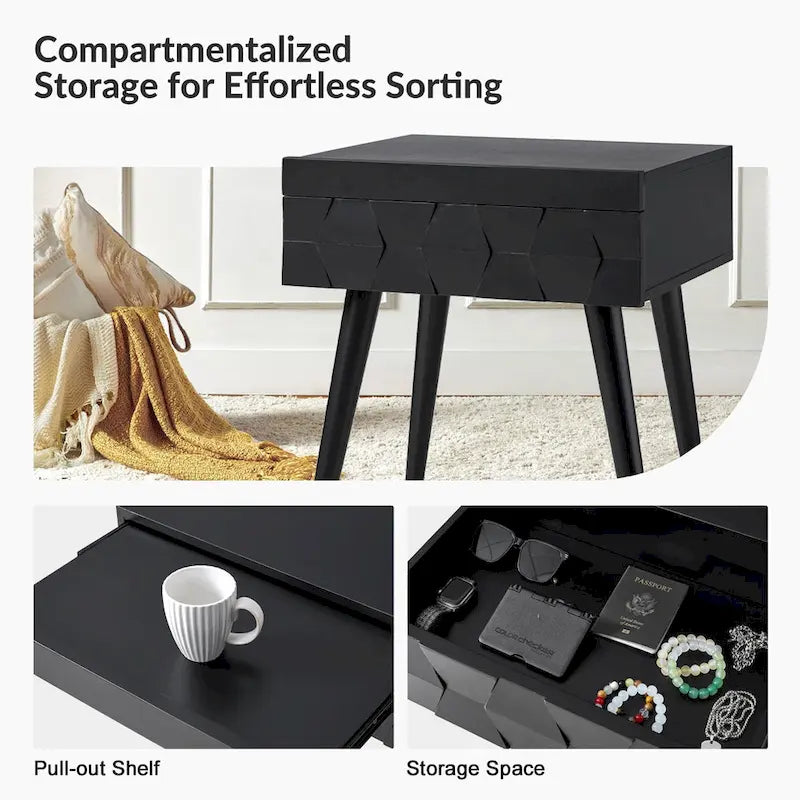 Mid-Century Modern Beistelltisch mit Ladestation