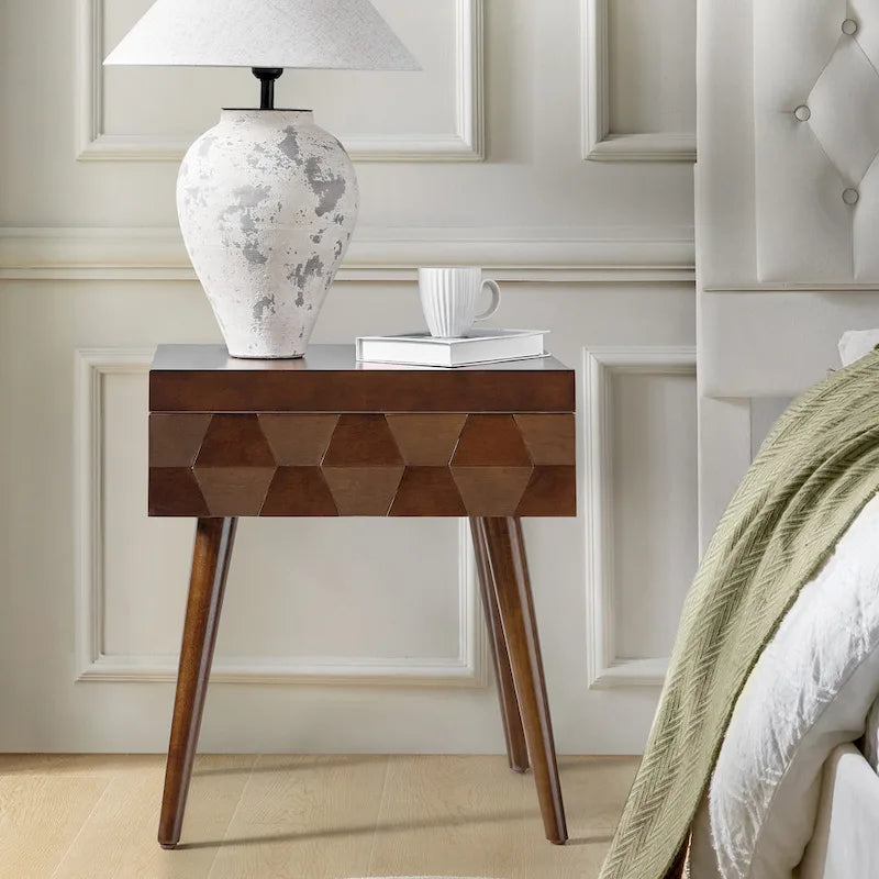 Mid-Century Modern Beistelltisch mit Ladestation