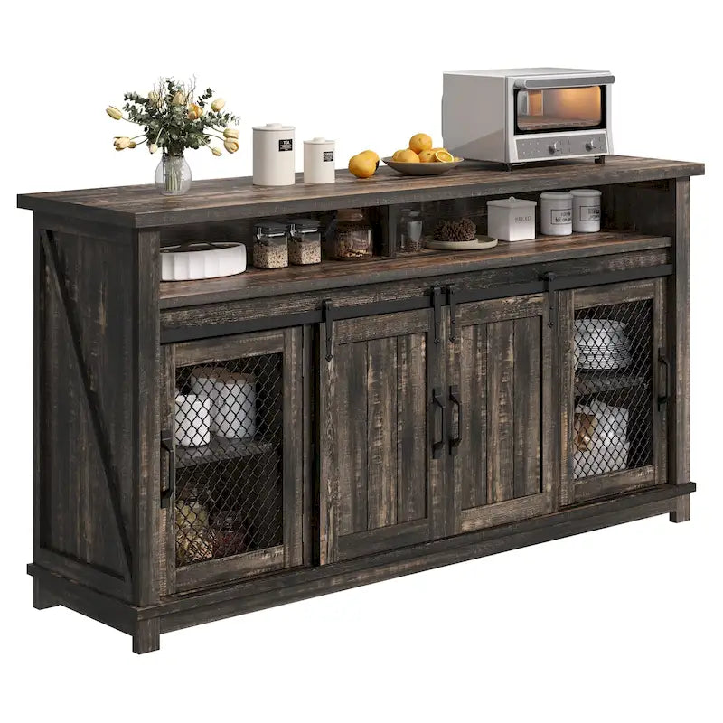 Bauernhaus-Sideboard mit Schiebetüren