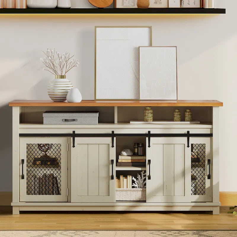 Bauernhaus-Sideboard mit Schiebetüren