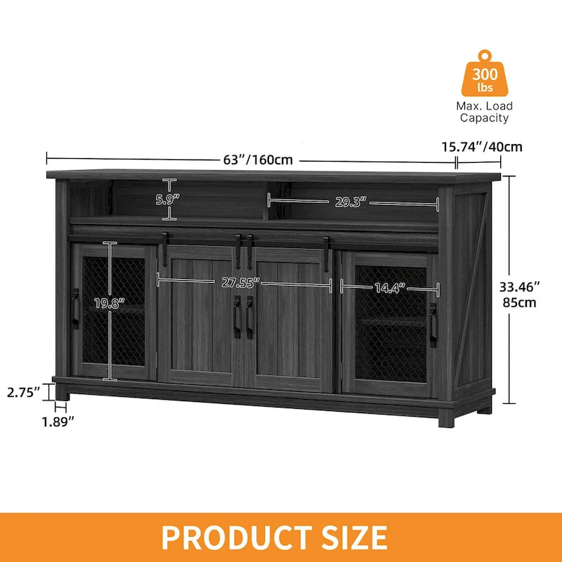 Bauernhaus-Sideboard mit Schiebetüren